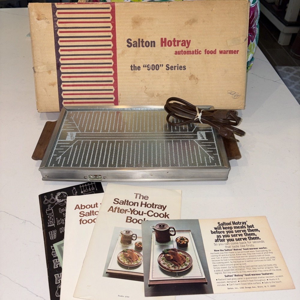 Salton Hotray Electric Glass Top Food Warming Plate Model H-110